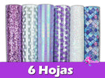 HV000058 - 6 Hojas de Vinil de 20x33 cm - Mixto Sirena (Medianas)