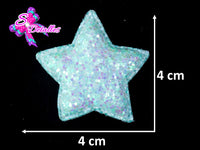 CMS30098 - Vinil Glitter de 4cm x 4cm - Estrella Verde