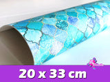 HV000062 - 5 Hojas de Vinil de 20x33 cm - Mixto Sirena (Medianas)