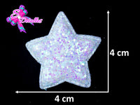 CMS30099 - Vinil Glitter de 4cm x 4cm - Estrella Lila