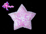 CMS30100 - Vinil Glitter de 4cm x 4cm - Estrella Rosa