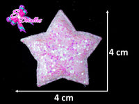 CMS30100 - Vinil Glitter de 4cm x 4cm - Estrella Rosa