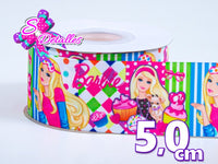 LBP06066 - Listón Impreso de 5,0 cm - Barbie (por metro)
