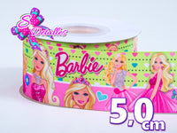 LBP06028 - Listón Impreso de 5,0 cm - Barbie (por metro)