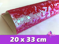 HV000007 - 5 Hojas de Vinil de 20x33 cm - Textura Concava Estrellas (Medianas)