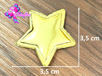 CMS30210 -Vinil de 3,5cm x 3,5cm - Estrella Dorada