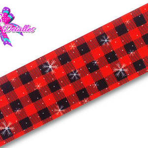 LBP27368 - Listón Estampado de 7,5 cm - Navidad (por Metro)
