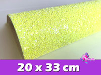 HV000074 - 5 Hojas de Vinil de 20x33 cm - Glitter Mini Lentejuelas (Medianas)