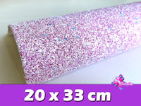 HV000075 - 6 Hojas de Vinil de 20x33 cm - Glitter Mini Lentejuelas (Medianas)