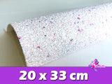 HV000075 - 6 Hojas de Vinil de 20x33 cm - Glitter Mini Lentejuelas (Medianas)