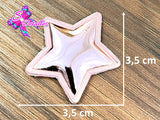 CMS30213 -Vinil de 3,5cm x 3,5cm - Estrella Rosada