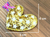 CMS30191 - Glitter de 5cm x 4cm - Corazon Dorado