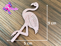 CMS30215 -Fieltro Glitter de 5cm x 9cm - Flamingo Rosado