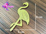 CMS30216 -Fieltro Glitter de 5cm x 9cm - Flamingo Dorado