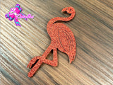 CMS30218 -Fieltro Glitter de 5cm x 9cm - Flamingo Rojo