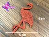 CMS30218 -Fieltro Glitter de 5cm x 9cm - Flamingo Rojo