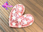 CMS30192 - Glitter de 5cm x 4cm - Corazon Rosa