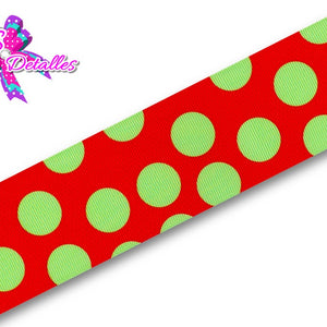 LBP06003 - Listón Estampado de 5,0 cm - Puntos (por Metro)