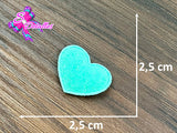 CMS30030 - Tela Glitter de 2,5cm x 2,5cm - Corazon Aquamarine
