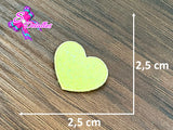 CMS30032 - Tela Glitter de 2,5cm x 2,5cm - Corazon Amarillo