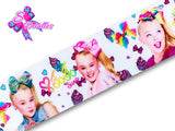 BarrotadO Impreso con marca Jojo Siwa, Fondo Blanco, Estrellas, Moños, Lazos, 