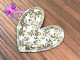 CMS30193 - Glitter de 5cm x 4cm - Corazon Plata