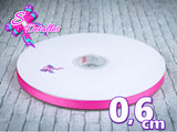 Listón Barrotado Unicolor de 0,6 cm – 156, Hot Pink, Rosa, 