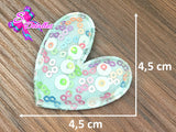 CMS30234 - Lentejuela de 4,5cm x 4,5cm - Corazon Azul Claro