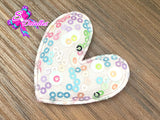 CMS30236 - Lentejuela de 4,5cm x 4,5cm - Corazon Rosado