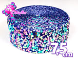 LBL07028 - Listón Lentejuela 7,5 cm - Multicolor (por metro)
