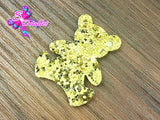 CMS30047 - Fieltro Glitter de 3,5cm x 3cm - Osito Dorado