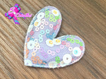 CMS30237 - Lentejuela de 4,5cm x 4,5cm - Corazon Lila