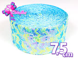 LBL07029 - Listón Lentejuela 7,5 cm - Multicolor (por metro)