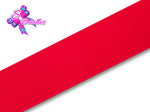 Listón Barrotado Unicolor de 5,0 cm – 250, Red, Rojo, 
